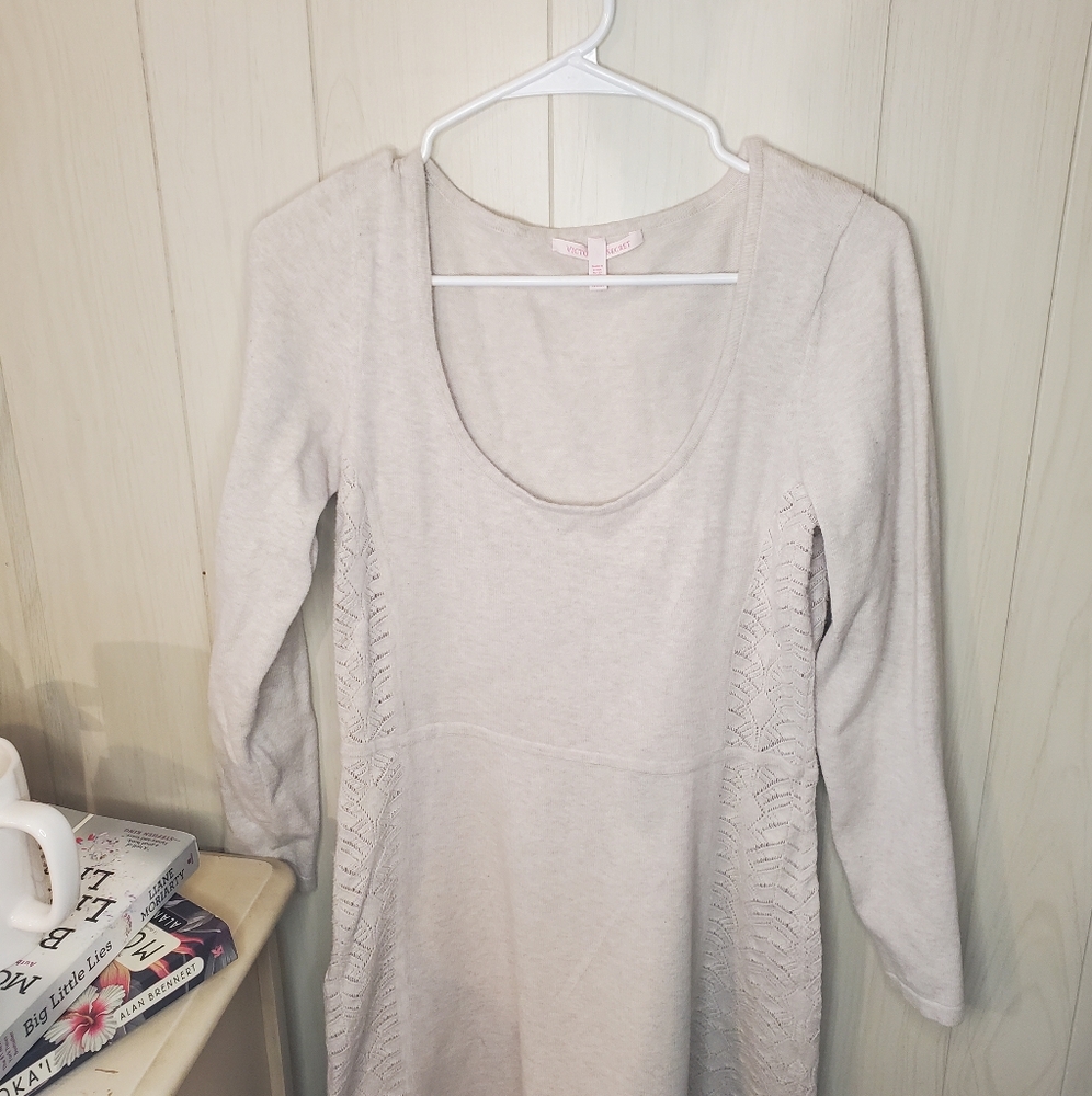 Victoria Secrets Cream Sweater Dress